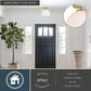 Vaxcel Shelby 1-Light Semi Flush Mount with Frosted White Opal Glass Shade in Natural Brass, , large