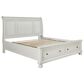 Ashley Robbinsdale King Storage Bed and Two Nightstands in Antique White, , large