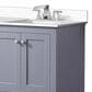 Lexora Home Dukes 60" Double Bathroom Vanity in Dark Grey with White Quartz Top and Rectangular Sinks, , large