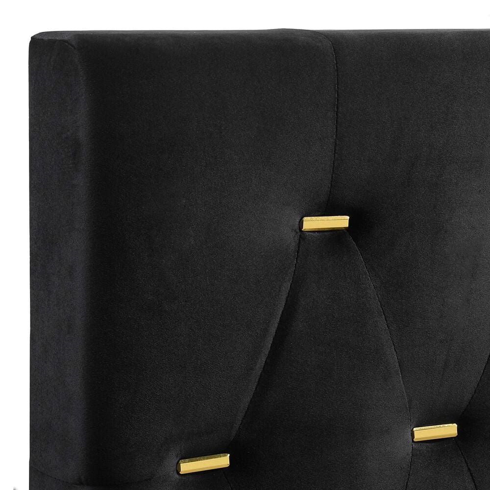 Pacific Landing Kendall King Bed in Black and Gold, , large