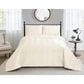 Duke Imports Virah Bella Micromink 3-Piece King Quilt Set in Alabaster Chevron, , large