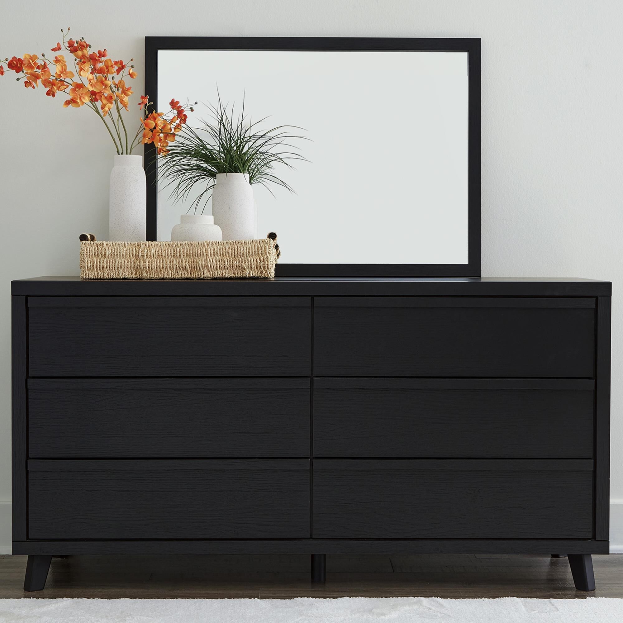 Flat black deals dresser