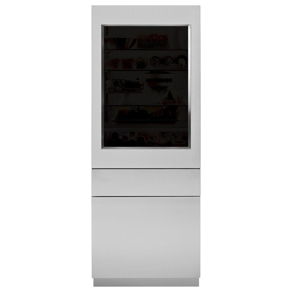 Monogram 30" Glass Door Panel with Right Hand in Stainless Steel 84" Opening, , large