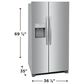 Frigidaire 4-Piece Kitchen Package with 25.6 Cu. Ft. 36" Standard Depth Refrigerator, 30" Electric Range, 1.8 Cu. Ft. Over-The-Range Microwave, 24 in. Built-In Dishwasher in Stainless Steel, , large