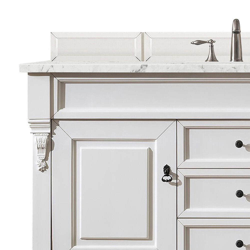 James Martin Brookfield 60" Single Bathroom Vanity in Bright White with