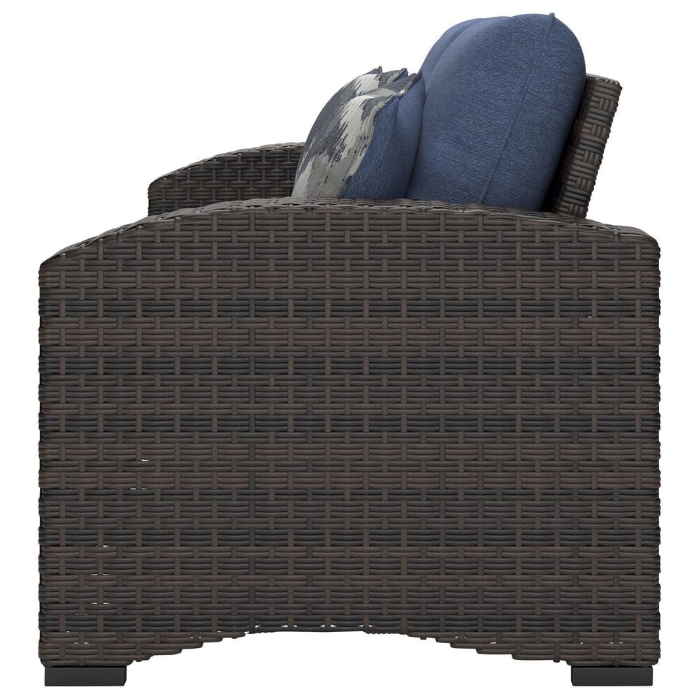 Ashley Windglow Patio Loveseat in Brown, , large