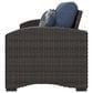 Ashley Windglow Patio Loveseat in Brown, , large