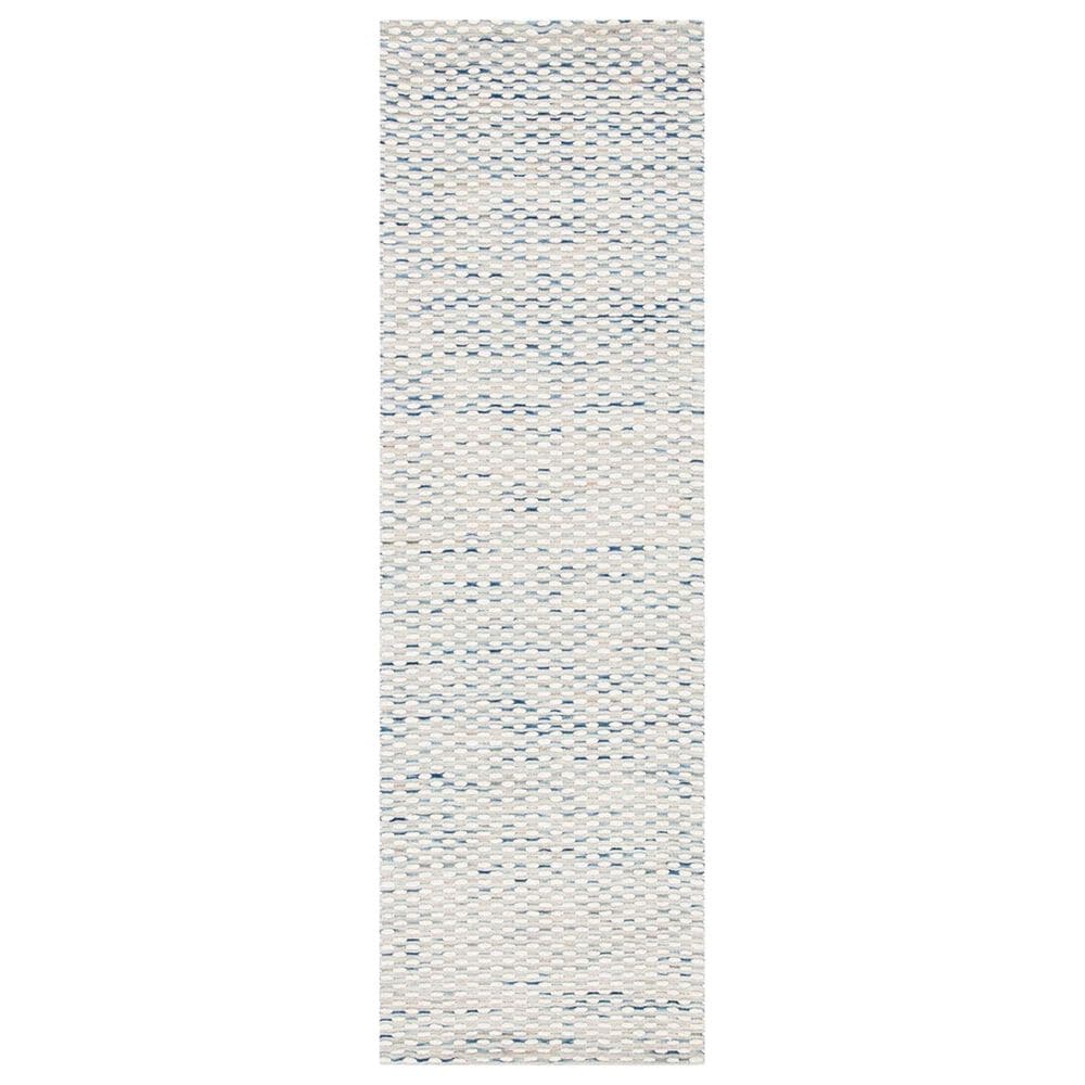 Safavieh Marbella 2"3" x 8" White and Navy Runner, , large