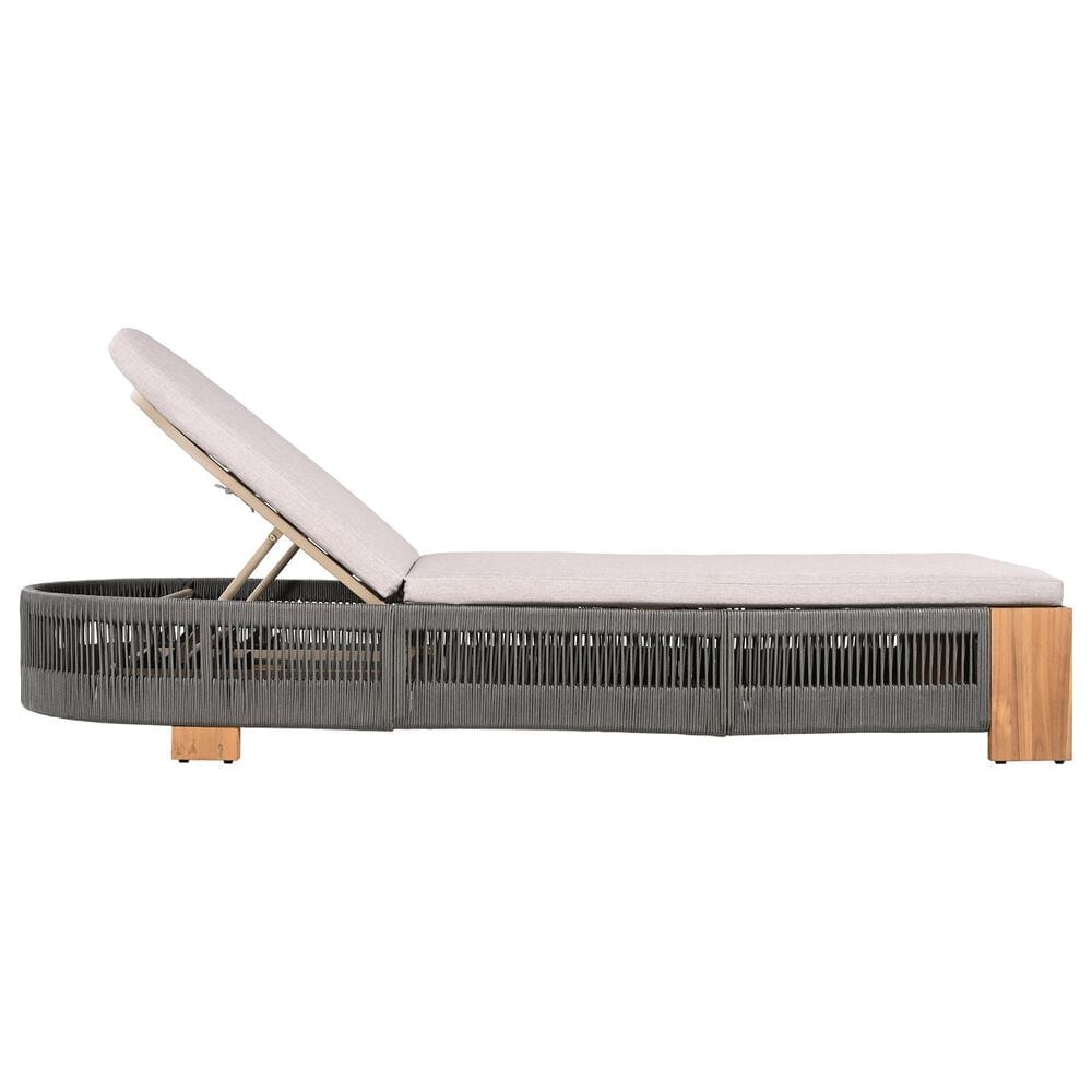 Hearth and Haven Outdoor Chaise Lounge Chair in Beige, , large