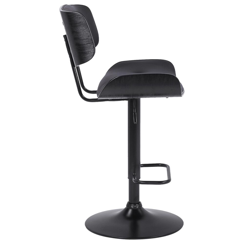 Blue River Brooklyn Adjustable Swivel Bar Stool in Black, , large