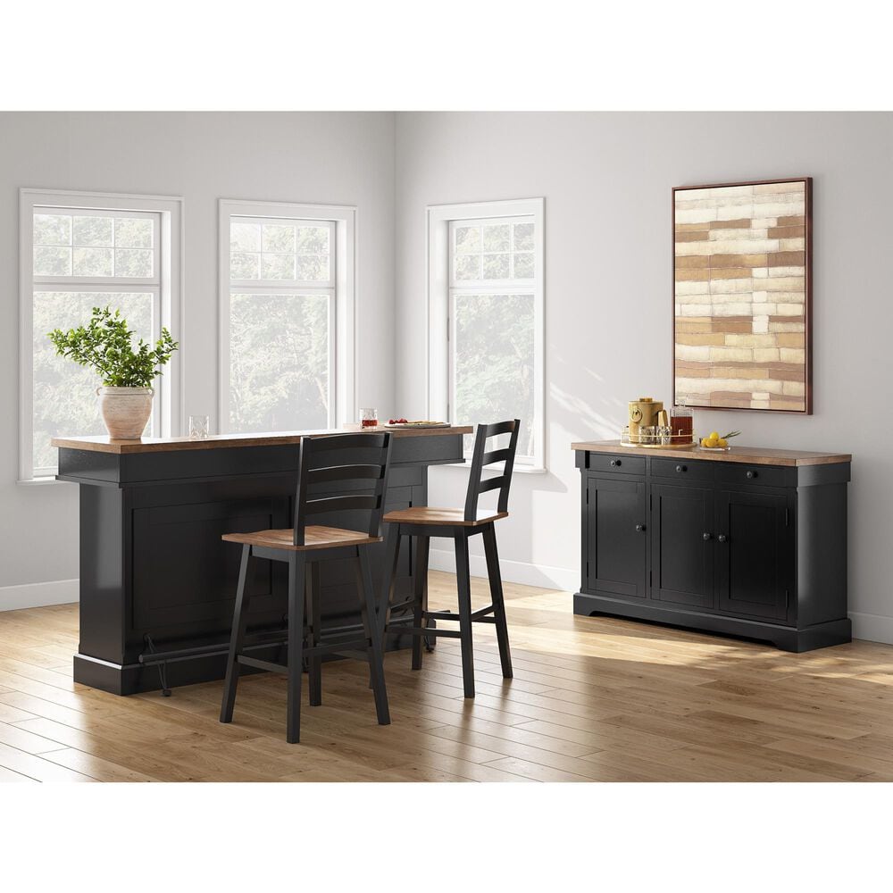 Ashley Wildenauer Dining Room Buffet in Warm Satin Black and Brown, , large