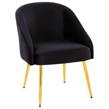 Lumisource Shiraz Accent Chair in Black Velvet, , large