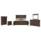 Belle Furnishings Paradise Valley 5-Piece King Bedroom Set in Saddle Brown, , large