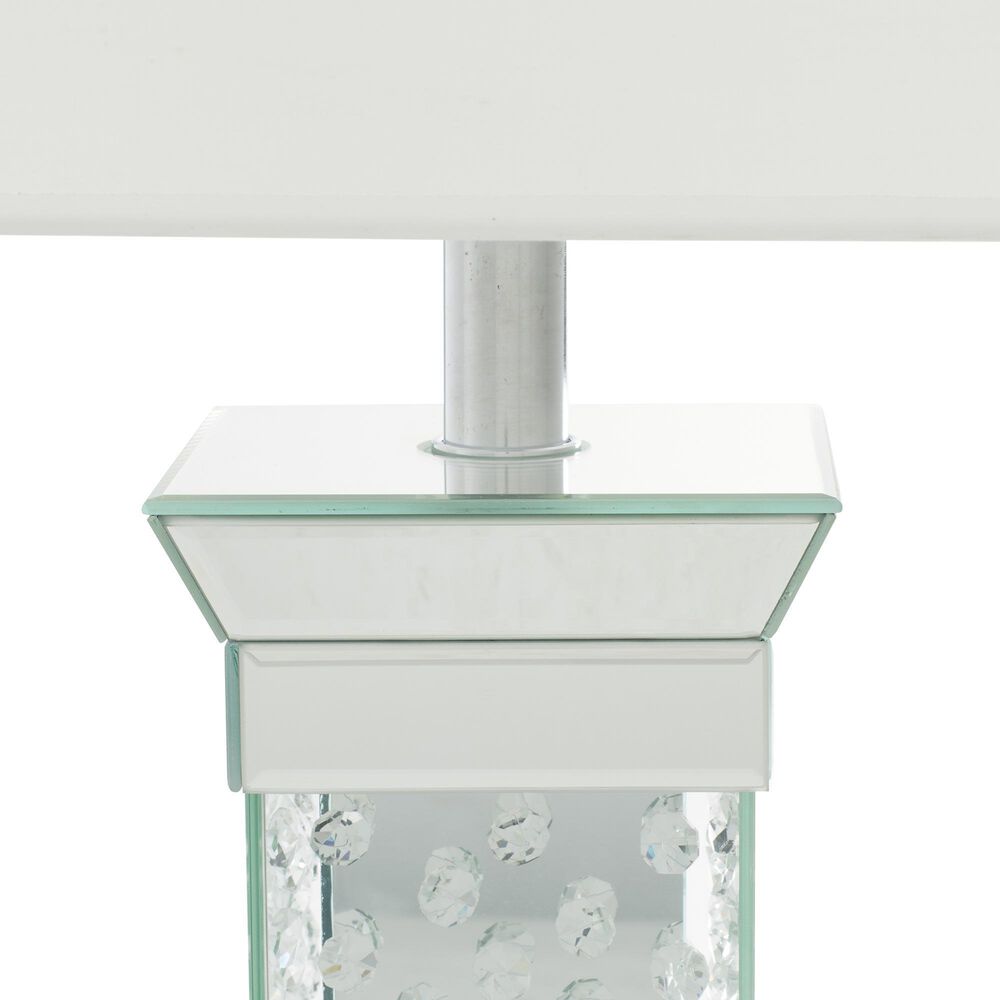 Maple and Jade Glam Table Lamp with Square Shade in Silver, , large