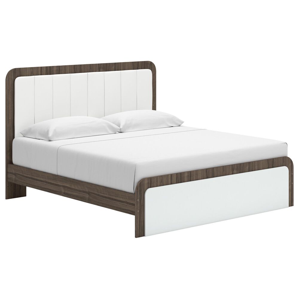 Ashley Kendanport 4 Piece King Bedroom Set in Brown and White, , large