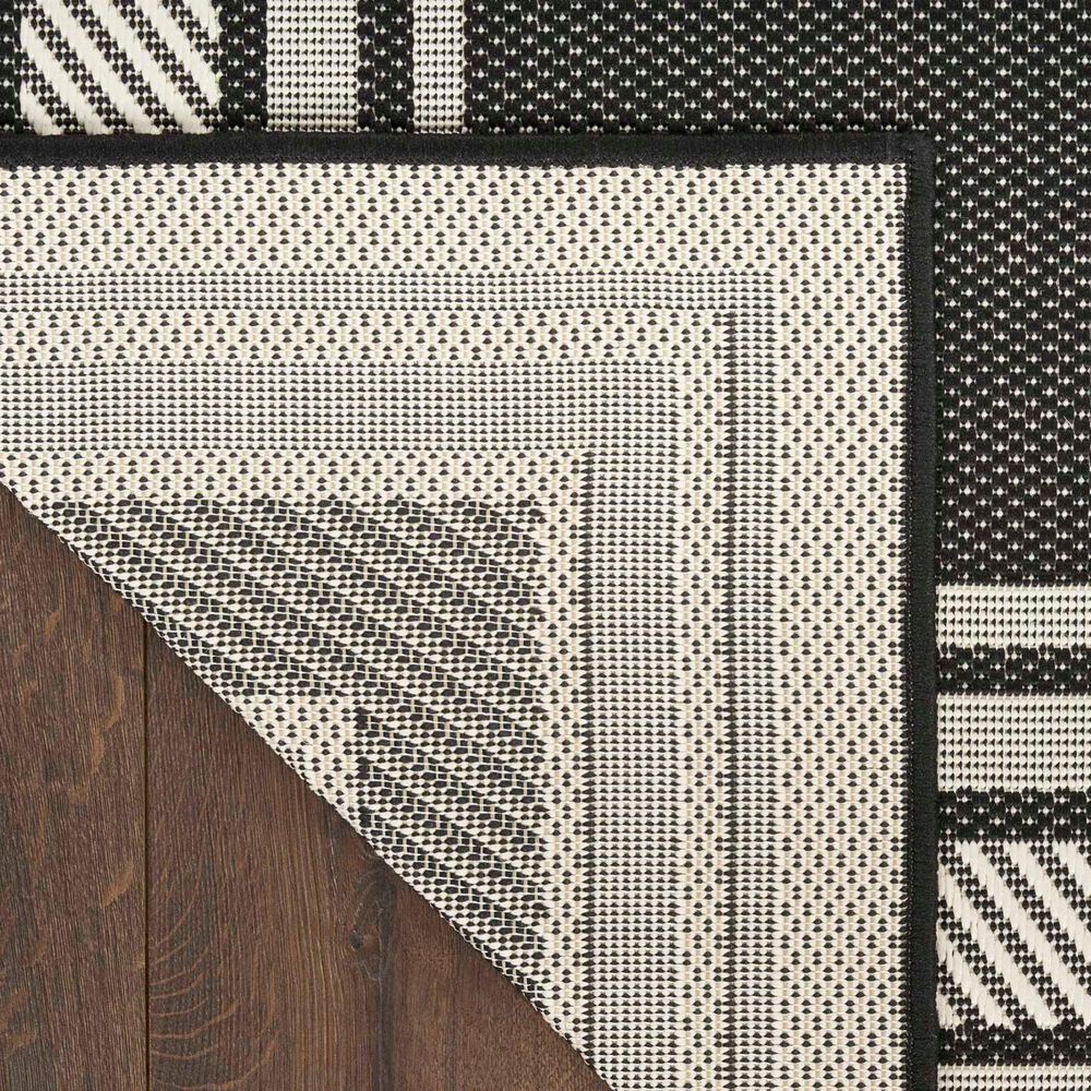 Nourison Horizon HOZ03 Black 3&#39; x 5&#39; Indoor/Outdoor Area Rug, , large