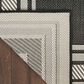 Nourison Horizon HOZ03 Black 3" x 5" Indoor/Outdoor Area Rug, , large