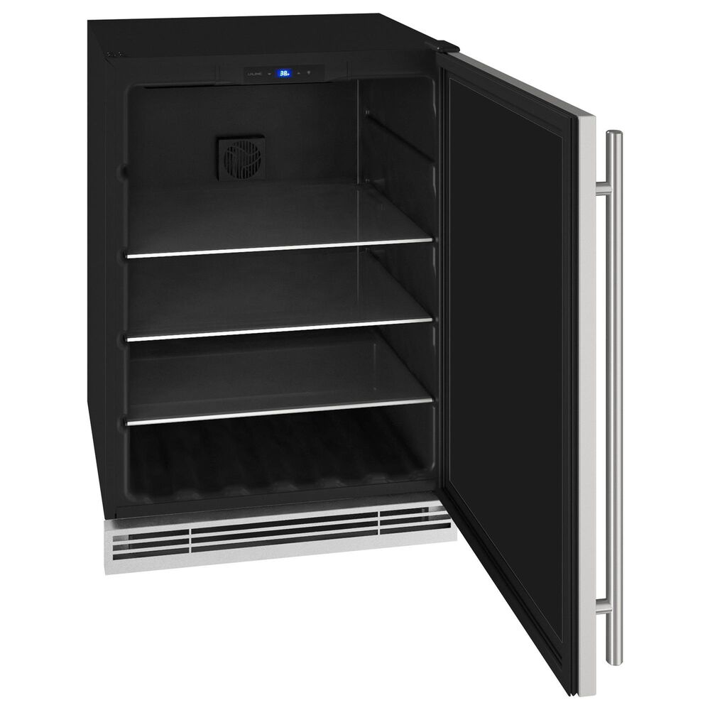 U-Line 5.7 Cu. Ft. Beverage Center with Solid Door in Stainless Steel, , large