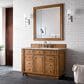 James Martin Vanities Bristol 48" Single Bathroom Vanity in Saddle Brown with 3 cm Victorian Silver Quartz Top and Rectangular Sink, , large