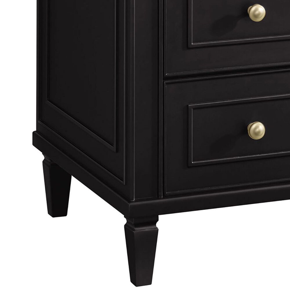 James Martin Vanities Lorelai 36&quot; Single Vanity in Black Onyx with 3 cm Carrara White Marble Top, , large