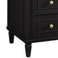 James Martin Vanities Lorelai 36" Single Vanity in Black Onyx with 3 cm Carrara White Marble Top, , large