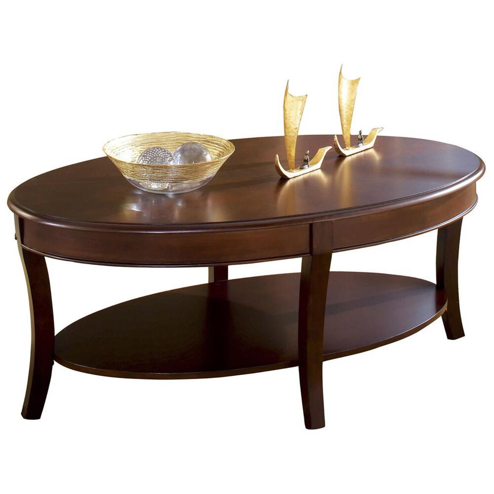 Crystal City Troy Cocktail Table in Brown Cherry, , large