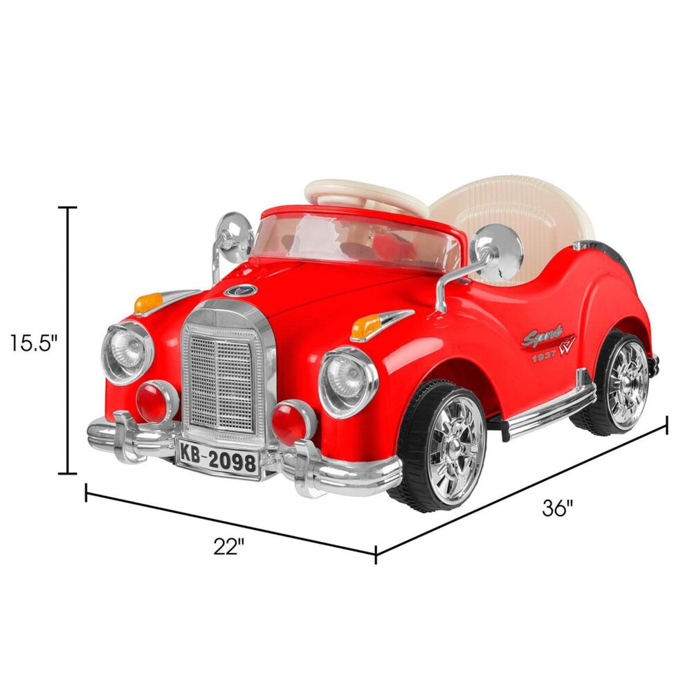 Timberlake Cruisin&#39; Coupe Battery Operated Classic Car in Red, , large