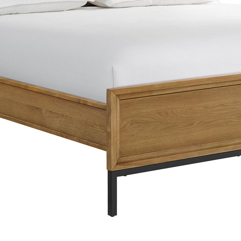 Hawthorne Furniture Newport King Panel Bed in Natural Oak and Matte Black, , large