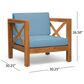 Hearth and Haven Brava Outdoor Club Chair with Cross-Back Design in Blue, , large