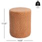Hearth and Haven Evie Outdoor Round Side Table with Basket Weave Pattern in Brown, , large