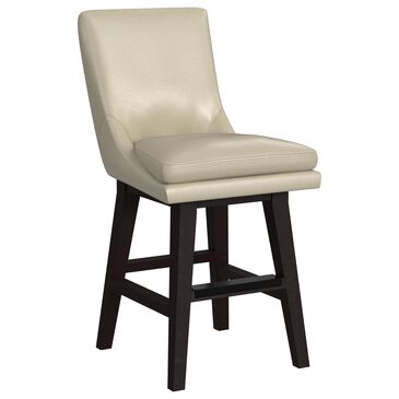 Mayberry Hill Villanova Swivel Counter Stool with Beige Cushion in Espresso, , large