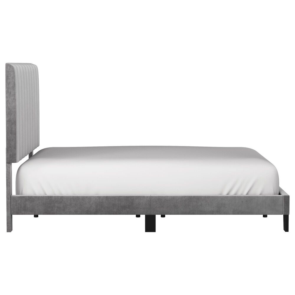 Richlands Furniture Crestone Queen Upholstered Platform Bed in Gray, , large
