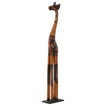 Maple and Jade 40" Bohemian Giraffe Sculpture in Orange, , large