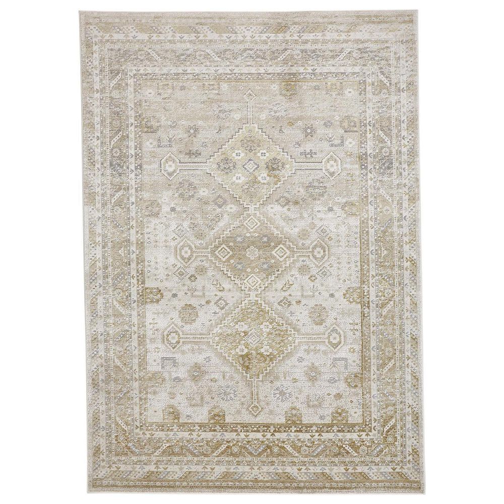 Feizy Aura Gold and Ivory 8" x 11" Area Rug, , large