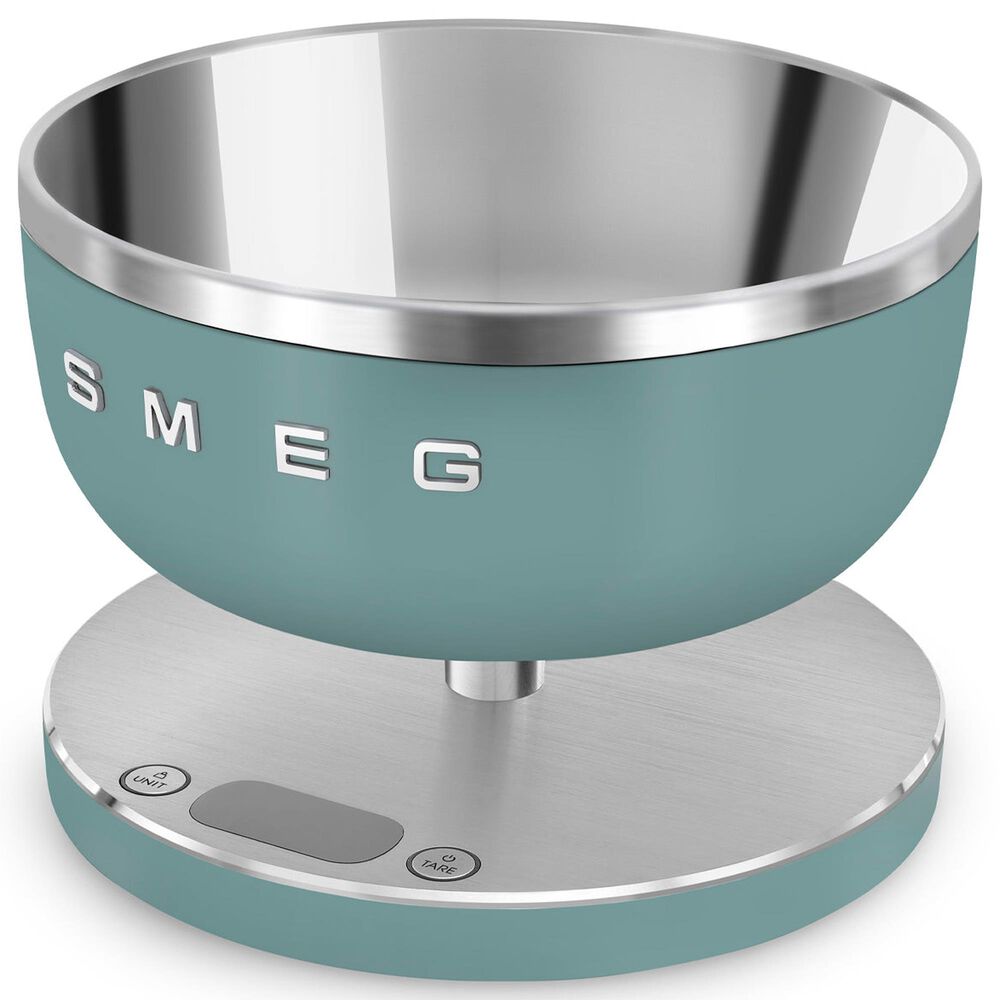 SMEG Collezione Kitchen Scale in Emerald Green and Polished Chrome, , large