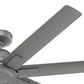 Hunter Downtown 60" Outdoor Ceiling Fan in Matte Silver, , large