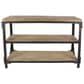 Maple and Jade 2-Shelf Console Table in Brown and Dark Rusted, , large