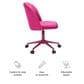 Linden Boulevard Velvet Desk Chair in Hot Pink, , large