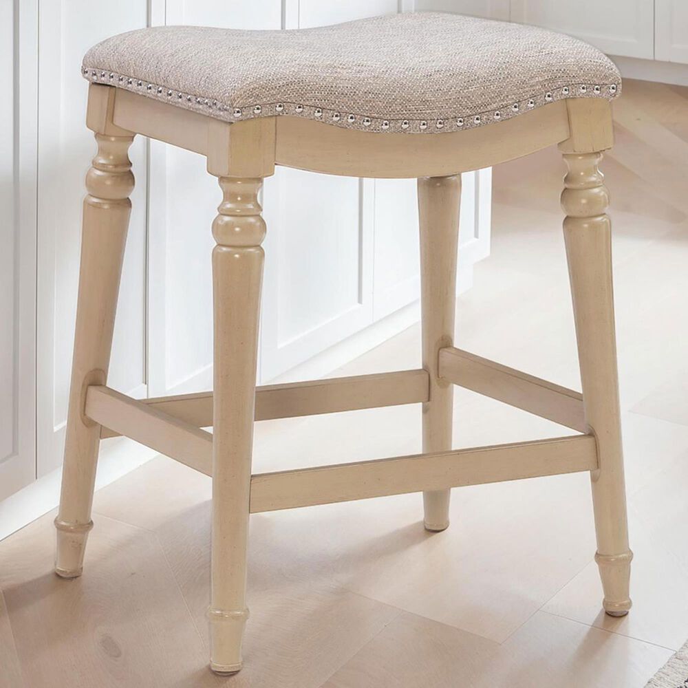 Linon Home Decor Hayes Counter Stool in Cream, , large
