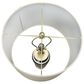 Creative Coop Striped Ceramic Table Lamp in Black, White and Brushed Gold, , large