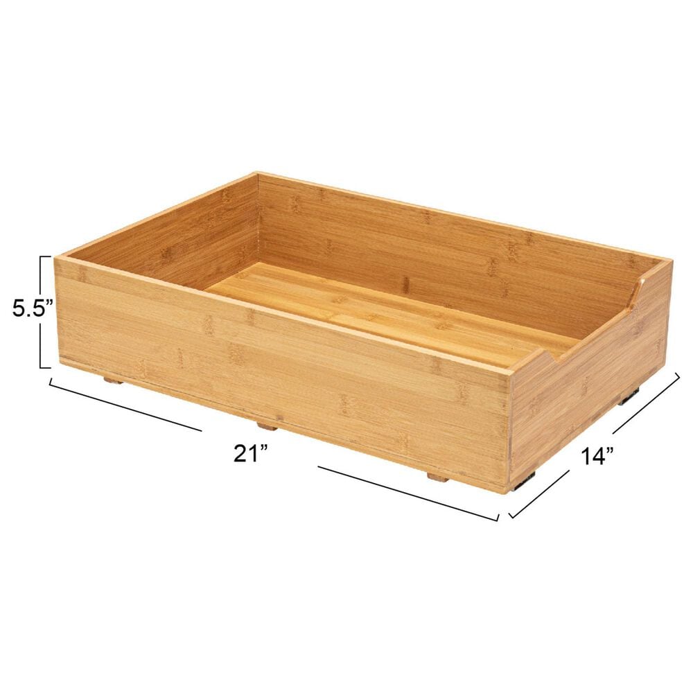 Household Essentials Glidez 14" 1-Tier Pull-Out/Slide-Out Storage Organizer for Under Cabinet Use in Natural, , large