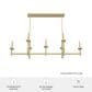 Hunter Briargrove 7-Light Linear Chandelier in Modern Brass, , large
