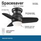 Minka-Aire Spacesaver 26" Ceiling Fan with LED Light in Coal, , large
