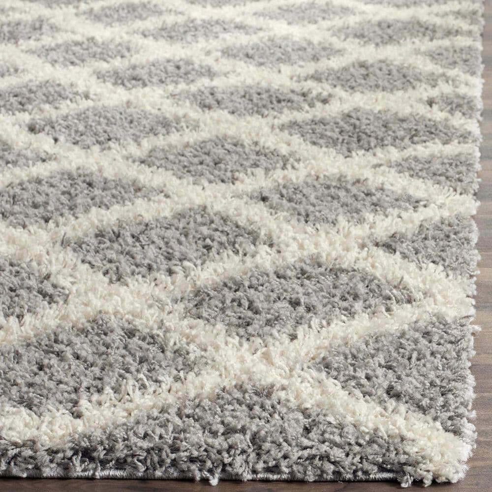 Safavieh Dallas Shag SGD258G-26 2&#39;3&quot; x 6&#39; Grey/Ivory Runner, , large