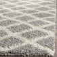 Safavieh Dallas Shag SGD258G-26 2"3" x 6" Grey/Ivory Runner, , large