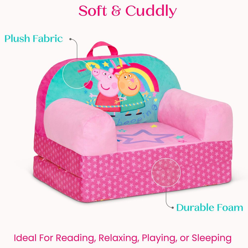 Delta Children Peppa Pig Cozee Buddy Flip-Out Chair in Pink, , large