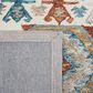 Safavieh Micro-Loop 4" x 6" Ivory and Blue Area Rug, , large