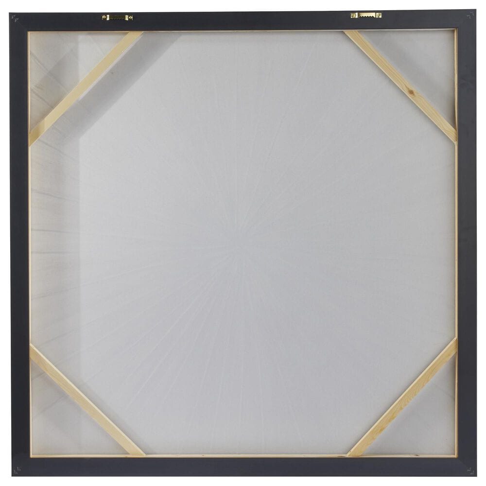 Maple and Jade 39&quot; x 39&quot; Framed Wall Art in Brown, Gold and White, , large