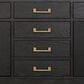 Lexora Home Laurel 72" Double Bathroom Vanity in Black Oak with White Cultured Marble Top and Rectangular Sinks, , large
