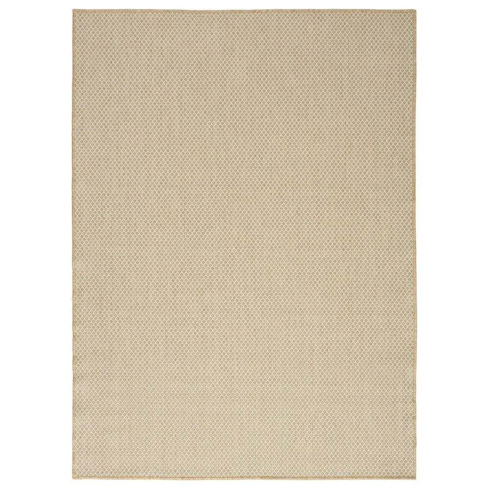 Nourison Courtyard Natural 6&#39; x 9&#39; Indoor/Outdoor Area Rug, , large